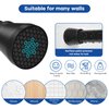 Shower Curtain Rod Adjustable Curtain Rods 33-59 Inch Black Shower Rod Curtain Rods no Drilling Expandable Tension Curtain Rod Spring Curtain Rod for Bathroom Closet Doorway Door