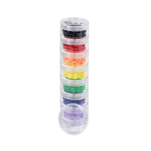GMS 7 Day Stackable Pill Case for Organizing Medication, Supplements, and Vitamins | Durable Plastic Weekly Pill Organizer, Great for Travel | Small (Clear)