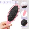 Metal Hair Brush,2 Pack Small Doll Wig Brush for Synthetic Wig Wire Cushion Brush Portable Stainless Steel Bristle Detangler Hairbrush Professional Wig Hair Combs Hair Extension Brush for Women