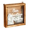 Juvale Our Adventure Fund, Vacation Shadow Box for Weddings, Honeymoon Savings Piggy Bank for Adults (7 x 7 Inches)
