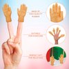 12 Pcs Tiny Finger Hands,Mini Fingers Funny Hand Puppets, Little Small Hands for Finger Puppets Show, Gag Performance, Party Favors, Cute Mini Hand Finger for Cats (6 Styles)