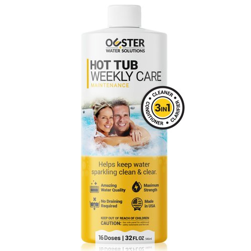 Bio Ouster 3in1 Weekly Hot Tub Cleaner, Conditioner, Clarifier - Hot Tub Chemicals, Inflatable Hot Tub Chemicals, Spa Chemicals for Hot Tub, Spa Cleaner Hot Tub Clarifier, Spa Clarifier (32oz)