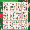 Hohamn Christmas Temporary Tattoos for Kids, 12 Sheets Christmas Holiday Fake Tattoos for Baby Boys Girls Xmas Party Gifts Crafts Decoration