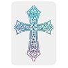 FINGERINSPIRE Cross Stencil A4 Size Rectangle Crucifix Painting Stencil Template Reusable Christmas Stencil for Crafts and Decorations（Plastic