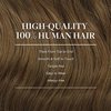 GOO GOO Clip in Hair Extensions Real Human Hair, 14inch 120g 7Pcs, 6B Medium Brown, Remy Human Hair Extensions Clip ins for Women, Natural Human Hair