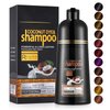 Coffee Hair Dye Shampoo 3 in 1 Coconut Hair Color Shampoo for Men Women Gray Hair Coverage - Herbal Brown Shampoo Colors, Long Lasting Brown Hair Dye 16.9 Fl Oz (Coffee)