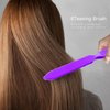 3 Pieces Teasing Brush Set Bristle Hair Brush 3 Row Teasing Brush Dual Edge Brush Sturdy Styling Comb Parting Comb for Brushing, Combing, Slicking Hair for Stylist Women (Purple-1)