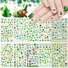 10 Sheets St Patrick’s Day Nail Art Stickers 3D Self-Adhesive Shamrock Nail Decals Green Clover Gold Hat Letters Nail Art Design Irish Nail Stickers for Women Kids Girls Nail Supplies Decorations