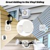 Vinyl Siding Mounting Blocks, Siding Mounting Kit, 130110006001 Octagon Mounting Block, Siding Mounting Plate for 1/2 inch Lap Double and 4 inch Height Siding, White