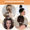 Molain 2Pcs Sparkly Rhinestone Hair Ties Ponytail Holder Fashion Elastics Scrunchies Fancy Crystal Hair Ties Rhinestone Hair Accessories for Thin Thick Hair Women Girls Hair Bands