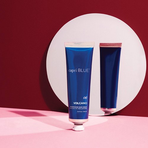 Capri Blue Hand Cream for Dry Cracked Hands – Volcano Moisturizing Jojoba Oil & Shea Butter Lotion – Dry Hand Cream Travel Size Tube – Paraben, Sulfate, Cruelty-Free Vegan Lotion (3.4 Oz)