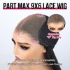 ISEE HAIR Glueless Wig Human Hair Pre Plucked Pre Cut Straight Wear Go Wigs Max Part 9x6 HD Lace Pre Bleached Tiny Knots Human Hair Wigs For Women 18 Inch