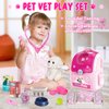Girl Toys for 2 3 4 5 Years Old, Christmas & Birthday Gifts, Toy Doctor Kit for Toddlers 3-5, Pet Care Pretend Play Doctor Set Toys for Kids, Veterinarian Playset with Plush Puppy Toy&Storage Backpack