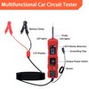 Lqito Multifunctional Car Circuit Tester Component Activation Electrical Tester 6-24V/3.5-36V AC/DC Car Power Tester Digital Display Short Circuit Finder for Continuity Testing Red