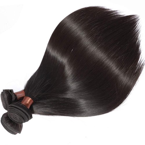 BLACKMOON HAIR Straight Human Hair One Bundle 26 Inch 100% Unprocessed Brazilian Virgin Human Hair Straight Weave Bundles Human Hair Extensions for Black Woman Natural Color