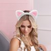 AEGYPIUS Cat Ears Headband | Velvet Headbands for Women | Soft Plush Material Headband - Perfect for Cosplay | Velvet Hairband - Cat Headband for Parties | Ideal for Women and Girls