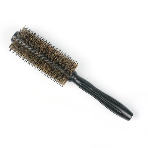 Round Hair Brush with Natural Boar and Nylon Bristles, 2 Inch Diameter Round Hairbrush - Blow Dry, Style, and Curl Hair (16 Rows)