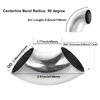 4 Pack 304 Stainless Steel Mandrel Bend Elbow, 90 Degree Exhaust Elbow Pipe, 2.5 Inch OD Mandrel Elbow, Thickness 16GA/.065" for Car Modified Exhaust Elbow Pipe, Stair Handrail, Exhaust System