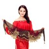 XHBTS Multi-Row Gold Coins Belly Dance Wrap & Hip Scarf, Simple Classical Style -Black 128 Gold Coins Dance Skirt and Face Tattoo Sticker Metallic Temporary Transfer Tattoo