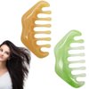 KuuGuu 2 PCS Jade Combs Massage Stone Hair Comb,ade Hair Comb Scalp Massager Comb Scalp Care Massage Tool,Gua Sha Comb…