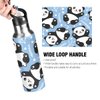 KEEPREAL 22 OZ Cute Cartoon Panda Water Bottle with Straw - BPA Free Leakproof Stainless Steel Water Bottle for Women Men Water Jug for Fitness Gym Outdoor Sport