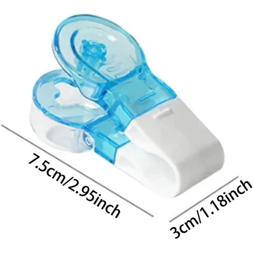 2Pcs Blue Portable Pill Taker Remover, Pill Remover, Blister Pack Opener Popper Assistance No Contact Easy to Take Out Travel Tablet Dispenser Pills Extractor Tool for Elderly, Disabled