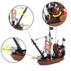 BRICK STORY Pirate Ship Building Blocks with 3 Mini Toy Figures, Boat and Ship Model Pirate Toys Building Kit Pirate Adventure Toys Sets Building Bricks Gifts for Boys Girls Age 6-12 and Up, 167pcs