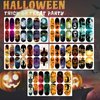 TailaiMei 10 Sheets Halloween Nail Wraps Stickers Nail Polish Strips Self-Adhesive Full Wraps with 2 pcs Nail Files for DIY Nail Art Decals (Horror Style)