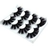 HBZGTLAD NEW 4 Pairs 3D Mink Hair False Eyelashes Criss-cross Wispy Cross Fluffy length 25mm Lashes Extension Handmade Eye Makeup Tools (MDR-5)