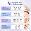 UNOISETION Diamond Microdermabrasion Machine, Home Microdermabrasion Tool, Portable Dermabrasion Facial Machine with 9 Diamond Tips, Facial Skin Care Device for Skin Exfoliation Blackhead Removal