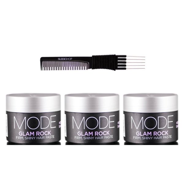 yper Affinage Mode Glam Rock Hair Paste (2.54 oz) with Teasing Comb Pack 3