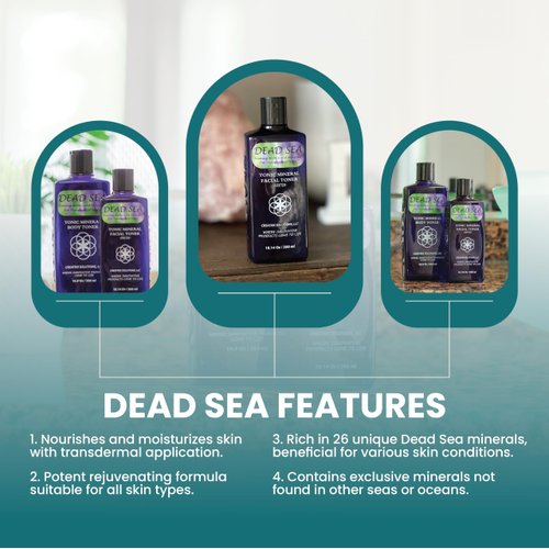 Dead Sea Face Toner for Women by Creatrix Solutions, 300 Ml- Dead Sea Mineral Facial Toner for Women- Revive