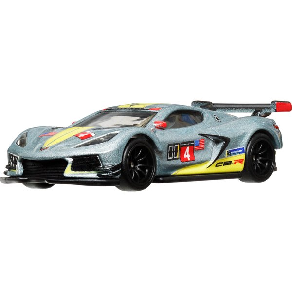 Hot Wheels Premium Car Culture Collectible Toy Car, 1:64 Scale Die-Cast Corvette C8 R, Race Day Vehicle with Real Riders Tires