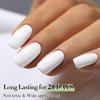 Double Rhythm 15ML Gel Nail Polish Pure Sheer Same Color Same Bottle Soak Off Gel Polish Art Manicure Salon DIY at Home Gifts for Girls Women (White-A1093)