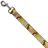 Dog Leash Belle Poses Enchanted Rose Story Script Yellow Pinks 6 Feet Long 1.0 Inch Wide