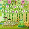 The Frog of Keroppi Birthday Party Decorations, Cartoon Big-Eyed Frog Theme Birthday Supplies set with Happy Birthday Banner,Cake Toppers,Balloons for Cartoon Party Supplies Decor