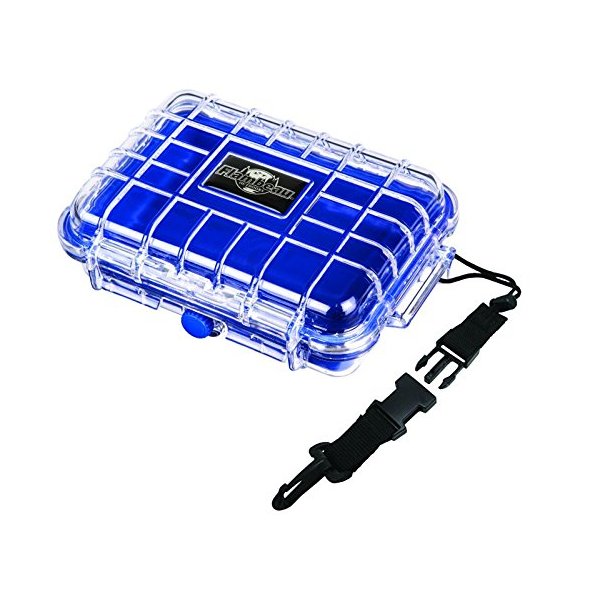 Flambeau Outdoors 302HD HD Tuff Box 300 with Zerust Anti-Corrosion Liner, Dry Box Storage, Small, Blue/Clear