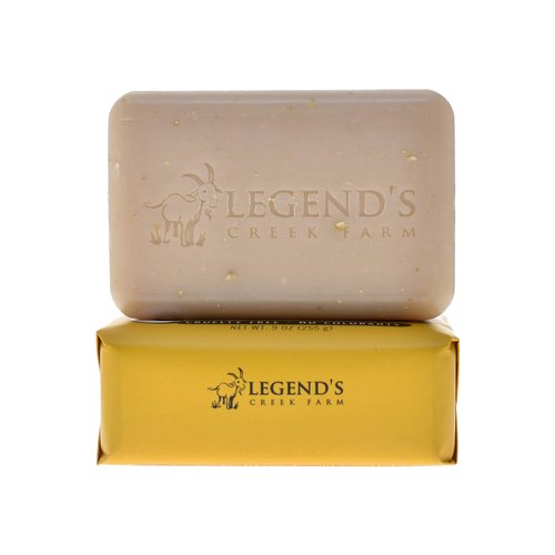 Legend's Creek Farm Goat Milk Soap - Triple Milled Moisturizing Soap Bar for Hands and Body - 9 Oz Creamy Lather, Nourishing, Natural Soap for Sensitive Skin (Oatmeal, Milk & Honey, Pack of 1)