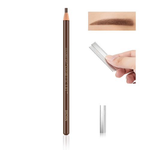 Long-lasting Waterproof Eyebrow Pencil with Pull Cord - Perfect for Marking, Filling, and Outlining - Tattoo Makeup for Waterproof and Durable Permanent Eyebrow Liners (Dark Brown)