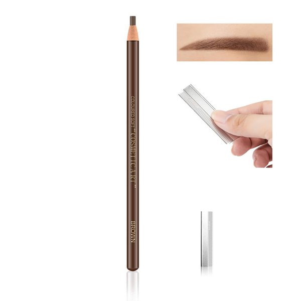 Long-lasting Waterproof Eyebrow Pencil with Pull Cord - Perfect for Marking, Filling, and Outlining - Tattoo Makeup for Waterproof and Durable Permanent Eyebrow Liners (Dark Brown)