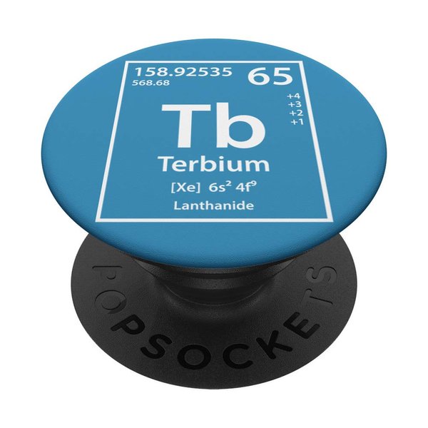 Periodic Tees Co. Terbium (Tb) Element Periodic Table Science and Chemistry PopSockets Stand for Sma