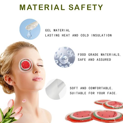 Reusable Eye Gel Pad, Eye Cream Ice Bag, Gel Eye Mask, Alleviate Eye Fatigue, Cool Eye Mask, Hot Compress and Cold Compress, Used for Eye Strain, Smooth Fine Lines and Eye Recovery Surgery (4 pcs)