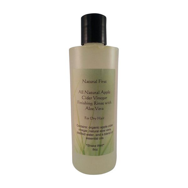 Natural First Organic Apple Cider Vinegar Finishing Rinse w/Aloe Vera for Dry Hair 8oz