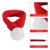 Inscape Data Christmas Dog Santa Hat with Scarf, Adjustable Santa Hat for Dog and Xmas Pet Knit Red Scarf with White Pompom Ball, Dog Winter Neck Warmer Scarf, Christmas Party Dressup