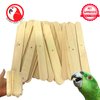 Bonka Bird Toys 2924 Pk100 Drilled Natural Wood Chew Sticks Parrot Foot Talon Craft Part Toys, Conure, Amazon, African Grey, and Similar Sized Birds