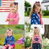 Whaline 6Pcs Patriotic Hair Bow Clips American Flag Hair Barrettes Blue Red White Stars Stripe Hairgrips 4th of July Hair Accessories for Independence Day Memorial Day Party Supplies, 3 Designs