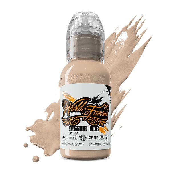 World Famous Flesh Tattoo Ink, Vegan and Professional Ink, Made in USA Mona Lisa Skin Flesh, 1 oz