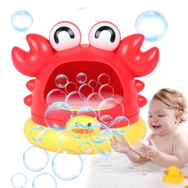 Baby Bath Toys for Toddlers, Crab Bath Toys for Toddlers for 1 2 3 4 5 Kids, Bath Bubble Maker No Battery Required Baby Kids Bath Toys Bathtub Toys As Birthday Gift for Boys Girls