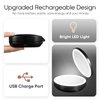 KEDSUM Upgraded Rechargeable Travel Makeup Mirror with Light, 1X/10X Magnifying Mirror with Light, Compact Travel Mirror with LED Lighted, Double Sided Folding Vanity Mirror, Daylight, Portable
