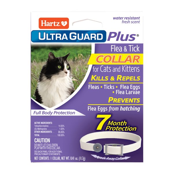 Hartz UltraGuard Plus Water Resistant 7 Month Protection Breakaway Flea & Tick Collar for Cats (3270094268)